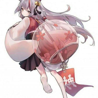 机器人扎双马尾在樱花树下翩翩起舞